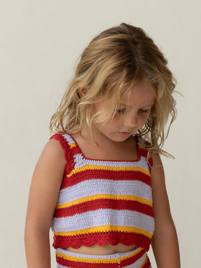 Crochet Top - Sunset Stripe