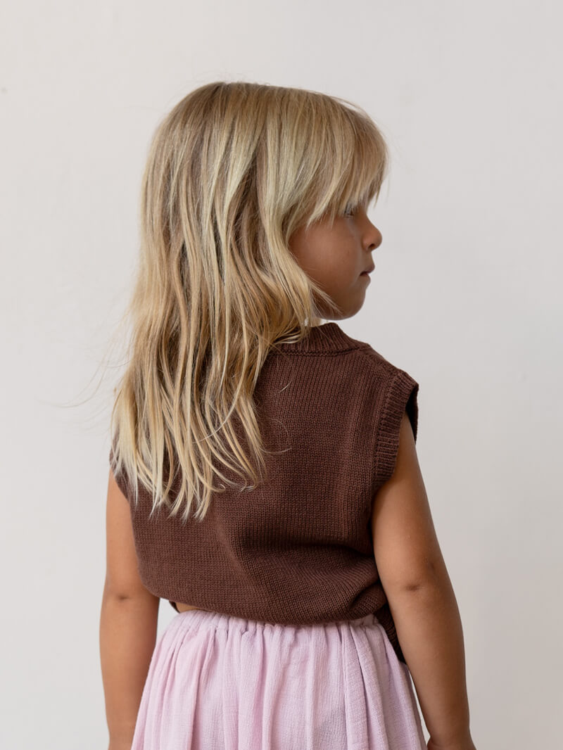 Knit Vest - Cocoa