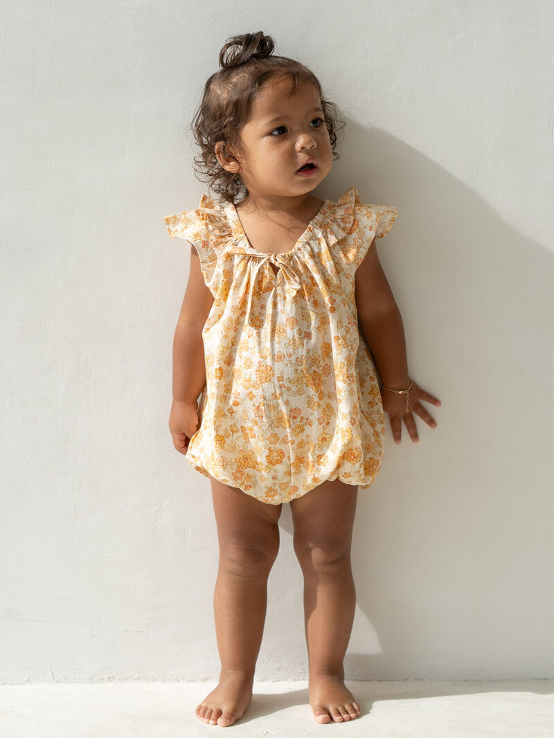 Opie Romper - Buttercup Print