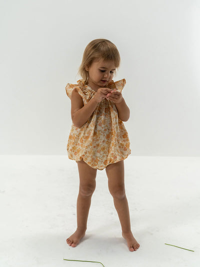 Opie Romper - Buttercup Print