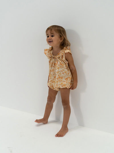 Opie Romper - Buttercup Print