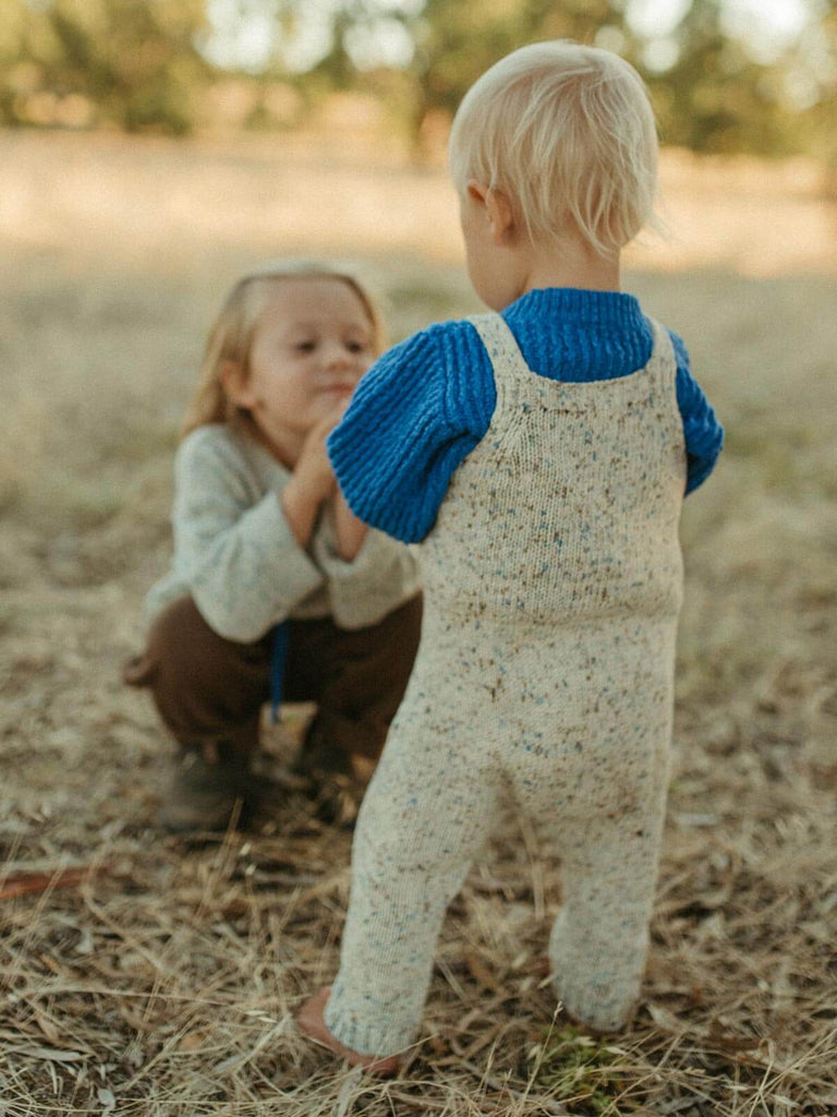 Grown Organic Funfetti Knit Overalls - Sea | The Scouted co. – The